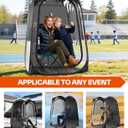 Sportneer XL Pop Up Sports Tent, 46" L x 46" W x 63.5" H Clear TPU Outdoor Shelter for 1 Adult & 1 Child, All-Weather Warm Bubble Pod with Instant Setup, Wind & Rain Protection for Spectators