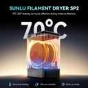 SUNLU 3KG Filament Dryer SP2 & Storage Box, 70 Max Temperature and 15min Fast Heating for 3D Printer Filament Drying and Sealing with Heat Control, Compatible with 1.75mm/2.85mm PLA PETG TPU ABS ASA