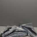 Amazon Basics Velvet, Non-Slip Skirt Clothes Hangers with Clips, Organize Pants and Skirts, Black/Silver, Pack of 50