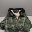 Heavy Thick Flannel Plaid Jacket Sherpa Fleece Lined Hoodies for Men Zip Up Winter Warm Coat Buffalo Zipper Sweatshirt, 5XL