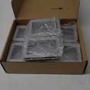 10 Pack Empty Rectangular Metal Storage Organizer Tins with Clear Window Hinged Lids for Small Items and Other Craft Projects, 4.5 x 3.3 x 0.9 inch (Silver)