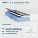 Lucid 8 Inch Memory Foam Mattress - Medium Firm Feel - Infused with Refreshing Bamboo Charcoal and Cooling Gel - Bed in a Box - Temperature Regulating - Pressure Relief - Breathable - Twin Size