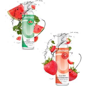 1+1 Bundle: Sultry Strawberry & Wet Watermelon Water-Based Lubes Flavored (8Fl Oz Total)