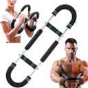 Twister Arm Exerciser, Adjustable Spring Workout Bar, Forearm Triceps Chest Inner Thigh Muscle Enhanced Exercise Strengthener, Upper Body Strength Builder Trainer, Home Fitness Equipment