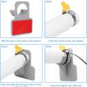Replacement Hose for Pool Pump 1.25" Diameter Swimming Pool Hose for Above Ground Pools, 59" Long 4 Pack Filter Pump Hose for Pump Models(330 GPH, 530 GPH, 1,000 GPH)