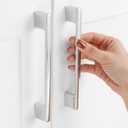 10 Pack 5 Inch Hole Centers, Polished Chrome Cabinet Pulls Chrome Cabinet Handles Chrome Kitchen Hardware for Cabinets ZP2205 Drawer Bedroom Dresser Bathroom Vanity Cupboard Closet