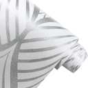 White and Silver Stripe Peel and Stick Wallpaper Leaves Texture Self Adhesive Removable Vinyl Waterproof Contact Paper for Furniture Walls Bathroom Home Decorative 17.7"x236"