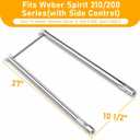 Uniflasy 7507 27 Inch Grill Burner Tubes for Weber Spirit 210/200 Series E-200 E-210 S-200 S-210 (with Side Control), Spirit 500 Genesis Silver A Stainless Steel Gas Grill Burner Tube Kit