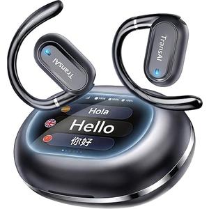 AI Translation Earbuds Real Time 157 Languages Translator Ear Buds Interpreter Earphones, Open-Ear Comfort Support Playing Music Phone Calls, Audifonos Traductores Inglés Español for Travel Business