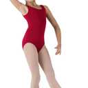 Bloch Dance Girls Tutu Scoop Front/Back Tank Leotard, Red, Size 12