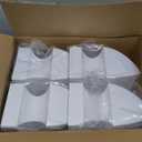QWORK 4 Pack 5" Vinyl Fence Post Cap in Gothic Style - Outdoor Post Cover for 5" x 5" Vinyl Decks, Patios, Porches, Mailbox Posts, White