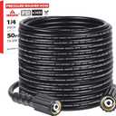 YAMATIC Pressure Washer Hose 50 FT 1/4", 3400 PSI, M22-14mm Females