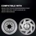 16 Inch Silver Hubcaps Compatible with 1998-2023 Ford E-150 E-250 E-350 Van, 8-Lug Wheel Covers for Factory Steel Wheels, Replace F8UZ-1130-AA F7UZ-1130-AA, Set of 4
