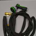 Garden Hose 25 FT, NON-EXPANDABLE Heavy-Duty Flexible & Lightweight Water Hose with 10-Function Nozzle, No-Kink Design, Leak-Proof Super Fabric, Solid Fittings for Lawn, Car, RV