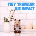 Traveling Capybara  Crochet Toy with Uplifting Message | Gifts for Women | Handmade Plush for Travel & Anxiety Relief