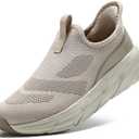 STQ Orthopedic Walking Shoes Women Casual Comfort Slip On Fashion Sneakers Breathable Cushioned Supportive Shoes Memory Foam Nurse Pregnant Plantar Fasciitis Arch Support Taupe US 9.5