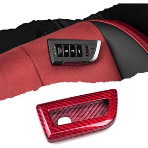 Carbon Fiber Key Fob Cover Case for Acura Integra Type S A-Spec MDX RDX TLX 2024 2025,Key Fob Shell Protective Cover (Red, W/ Engine Button)