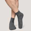 PARTH iMPEX Cotton Ankle Socks for Women  Odor Control Breathable Fabric Durable Reinforced Toe & Heel All-Day Comfort - 3 Pairs (Gray)