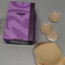 Invisible Strapless Sticky Bra Push up for Women, Ultra Adhesive Bra for Backless Dress, Cleavage Bra Lift Novelty Bras (B Cup, Light Beige)