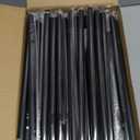 Tessco for you 300 Pcs 9.06 Inch Jumbo Smoothie Straws Large Bubble Tea Striped Plastic Straws Individually Wrapped Wide for Milkshake Juice Drinking(Flexible,Black)