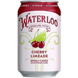 Waterloo Sparkling Water Cherry Limeade Sparkling Water Single, 12 FZ Pack of 4# BB 2/10/27