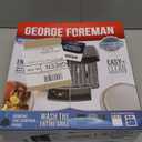 George Foreman Fully Submersible Grill, NEW Dishwasher Safe, Wash the Entire Grill, Easy-to-Clean Nonstick, Black/Grey (4-Serving)