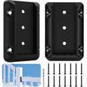 DN Mate 6 PCS Deck Railing Bracket Connectors for 2x4 (Actual 1.5x3.5) Wood Post to Handrail Connection, Stair Railing Connectors with Coated Wood Screws,Drill Bit, Fence Railing Brackets