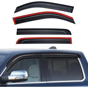 JOYTUTUS Vent Visor Compatible with 2019-2026 Ram 1500 Crew Cab, Only for New Body Style, Low Profile Outside Mount Car Window Rain Guards Deflectors, Vent Shades Accessories