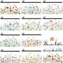 Reginary 20 Pieces Cosmetic Bag for Women, Roomy Makeup Bags with Zipper Toiletry Bag Pouch Travel Accessory Organizer Gifts, 7 x 4.3 Inches (Flowers)