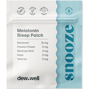 Dew Well 6 Pack Snooze Melatonin Sleep Patches – Wearable, No Latex, Easy to Use – Supports Natural Sleep