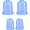 Silicone Cupping Therapy Set - Cupping Kit for Massage Therapy - Cellulite Remover Cupping Set - Anti Cellulite Cup Massager, Vacuum Suction Massage Cups for Cellulite Reduction (Transparent Blue)