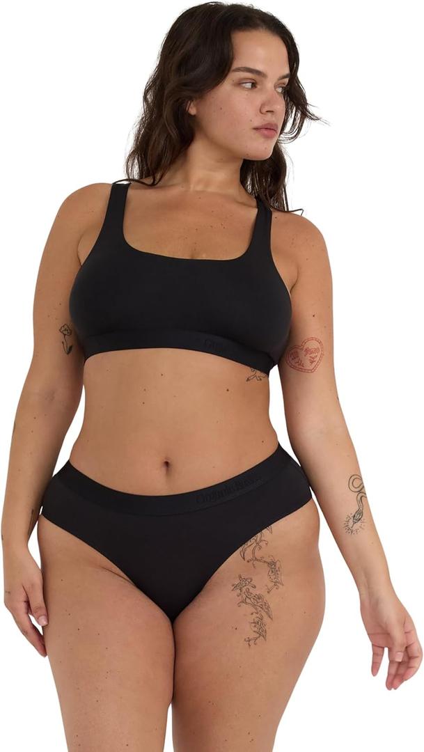 Organic Basics Women's Soft Touch Brief Underwear (Black)