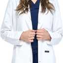 Dagacci Medical Uniform 35" Unisex Lab Coat (White, M)