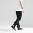 Jousen Men's Leather Fashion Sneakers Retro Dress Business Casual Shoes for Men (13, Amy5122-black)