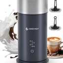 IPX6 Waterproof Electric Milk Frother and Steamer 4-in-1 Coffee Frother for Hot & Cold Foam, Single-Button Control, Quick 80s Frothing, Milk Steamer for Lattes & Cappuccinos