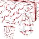 2Pcs Baseball Tablecloths, Rectangular Baseball Pattern Table Cloth Disposable Party Decorations Table Covers for Boys Sports Event Birthday Party Supplies, 51x86 Inch