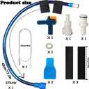 Helmet Hands-Free Drink Tube Kit, Quick Connector with Attachment