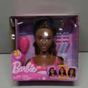 Barbie Doll Styling Head, Brown Hair with 20 Colorful Accessories, Doll Head for Hair Styling