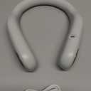 Portable Neck Fan,Hands Free Personal Wearable Bladeless Fan,6000mAh USB Rechargeable,360 Cooling,LED Display,4-Speeds,Birthday Gifts for Men Women Dad Mom,Fathers Day,Mothers Day Gifts (Light grey)