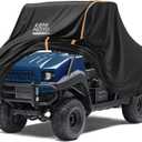 KEMIMOTO UTV Cover, All-Weather Protection UTV Cover Two Seater Compatible with Kawasaki Mule 4000/4010 Can-Am Defender Ranger XP 1000 WOLVERINE RMAX2 Pioneer UFORCE, 2-3 Seaters 140" x 75" x 58" (Large)