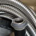 FOXEASE Metal water Hose 25 ft - Stainless Steel Water Hose with 2 Nozzles, Lightweight, Tangle Free & Kink Free, Heavy Duty, High Pressure, Flexible, Dog Proof