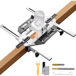 BAUSATZ Door Hinge Jig Woodworking Hole Opener Positioning Door Lock Jig Alloy Hole Opener Door Hinge Tool Door Installation Locator Door Jig Hinge Guide Hole Opener Template Door Hanging Tools