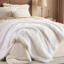 weigelia Fluffy Faux Fur Throw Blanket Soft Cozy Fuzzy Blanket for Couch, Feather-Style Plush Shaggy Throw, Elegant Decor for Bed & Women, White