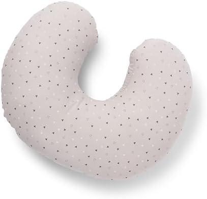 Medline Nursing Pillow, Breastfeeding Support Cushion, 18” x 23”, Soft Removable Washable Pillow Cover, for Breast and Bottle Feeding Babies, Firm Fiber Fill, Extra Comfort for Mom, Dad and Baby