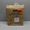 Ginkgo 50-Pack 32oz Clear Plastic Iced Coffee Cups with Lids and Straws, Leak-Proof & Sturdy Disposable To Go Cups for Smoothies, Milkshake, Cold Beverages, Coffee Bar Accessories