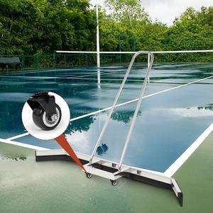 AIWFL Sport Tennis Court Squeegee, Heavy Duty Rain Shuttle Large Squeegee Professional Squeegees Floor Water Remover Squeegee Broom, Squeegee for Concrete Floor (Stainless Steel, Silver)