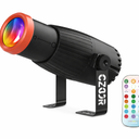 18W Pinspot Light, RGBW Mirror Disco Ball Spotlight with Remote Control, Manual Focus 4 in 1 LED 16 Light Colors, Super Bright Stage Lighting for Party Club Bar Wedding, Modern Orange