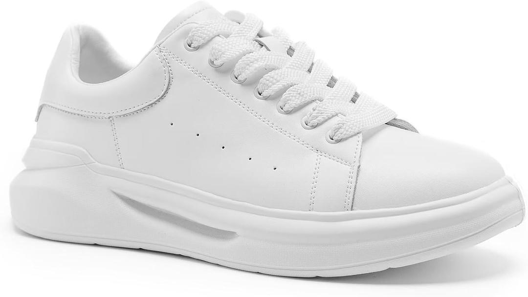 OrthoComfoot Men's Arch Support Dress Oxfords (9.5, W2-white)