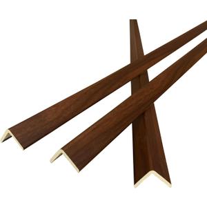 Wall Corner Protector 3PCS 45" Corner Molding Trim Walnut Wood Grain Corner Trim Decorative Strips for Door and Window Frames Mirror Edges Ceramic Tiles, and Wooden Wall Edges