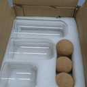 Suwimut 3 Pack Glass Storage Jar with Ball Cork Lid, Clear Glass Canisters with Cork Ball, Cute Decorative Round Glass Bottles with Airtight Wooden Lid for Spice, Sugar, Salt, Tea, Nuts, Coffee Beans